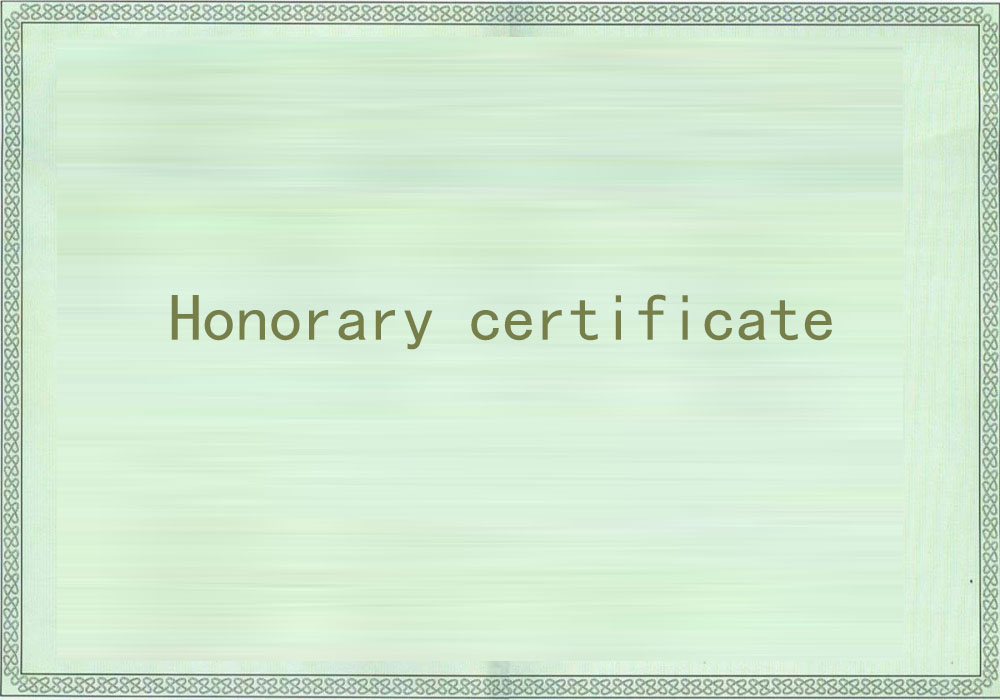 Certificate of Honor IV