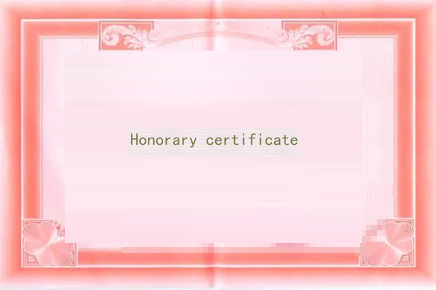 Certificate of Honor V